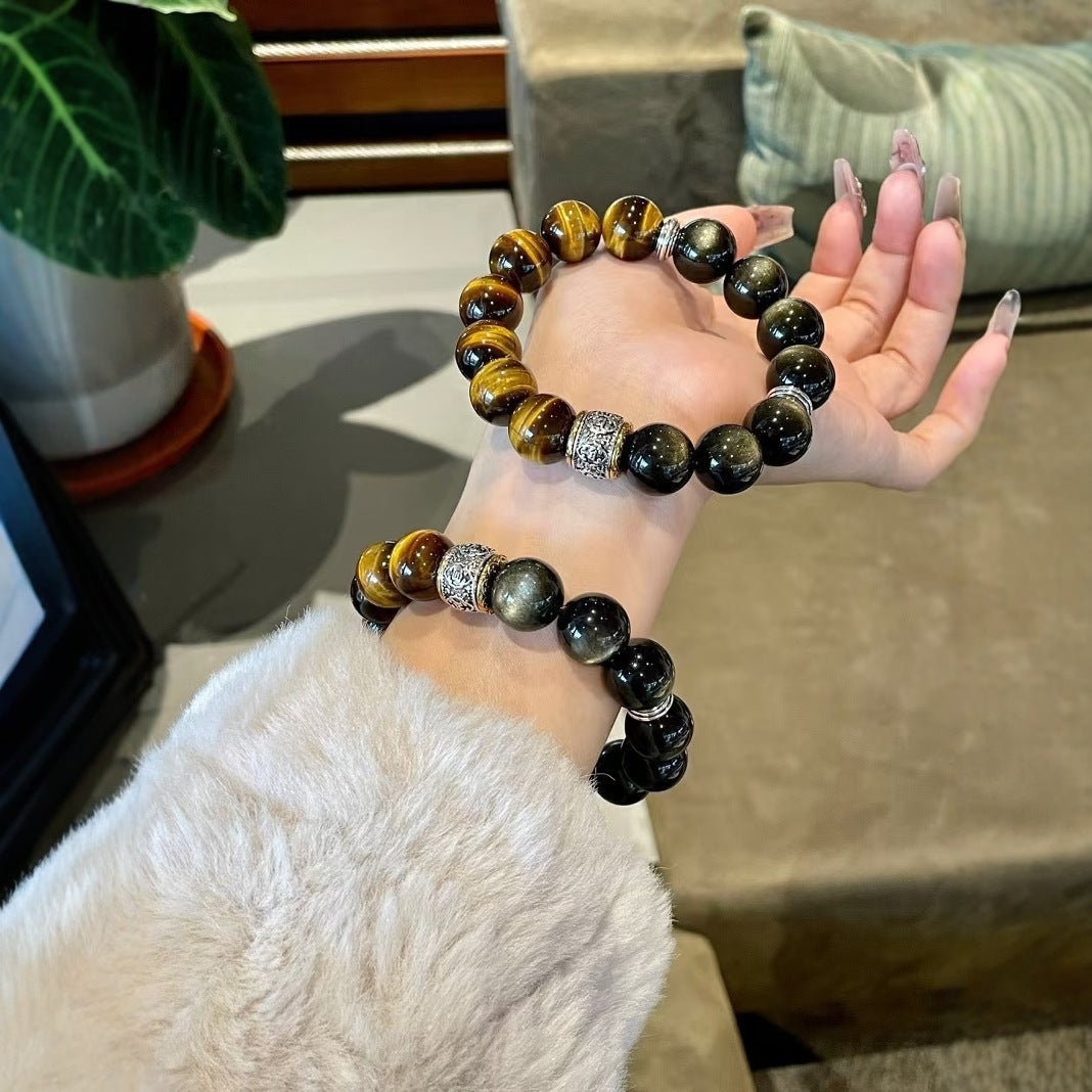 Feng Shui Master-Approved Black Obsidian Bracelet-W18