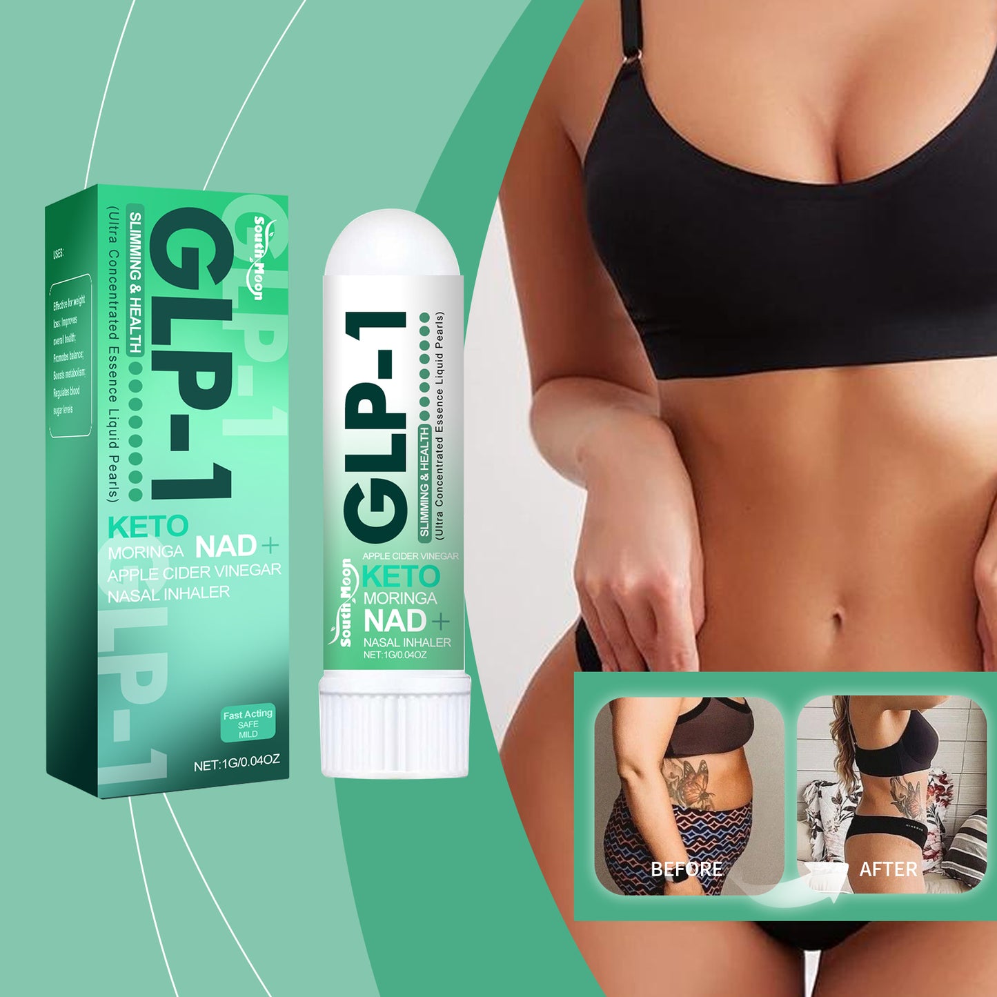 GLP-1 Body Care Nasal Inhaler | Moringa seeds | apple cider vinegar - JSS6