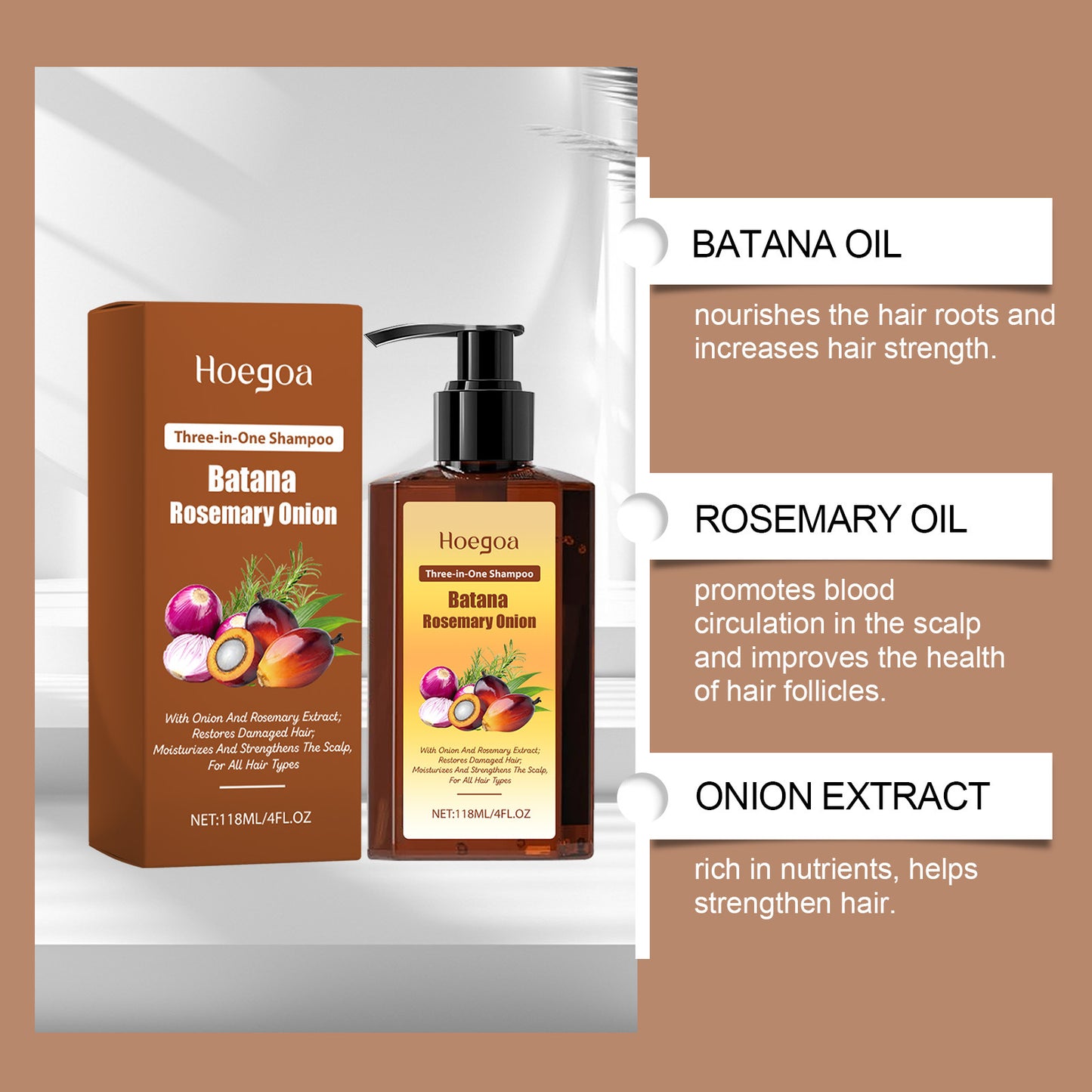 šFlash Saleā” 50K+ SOLD! Almost Gone-š„Batana Rosemary & Onion 3-in-1 Shampoo - JSS6