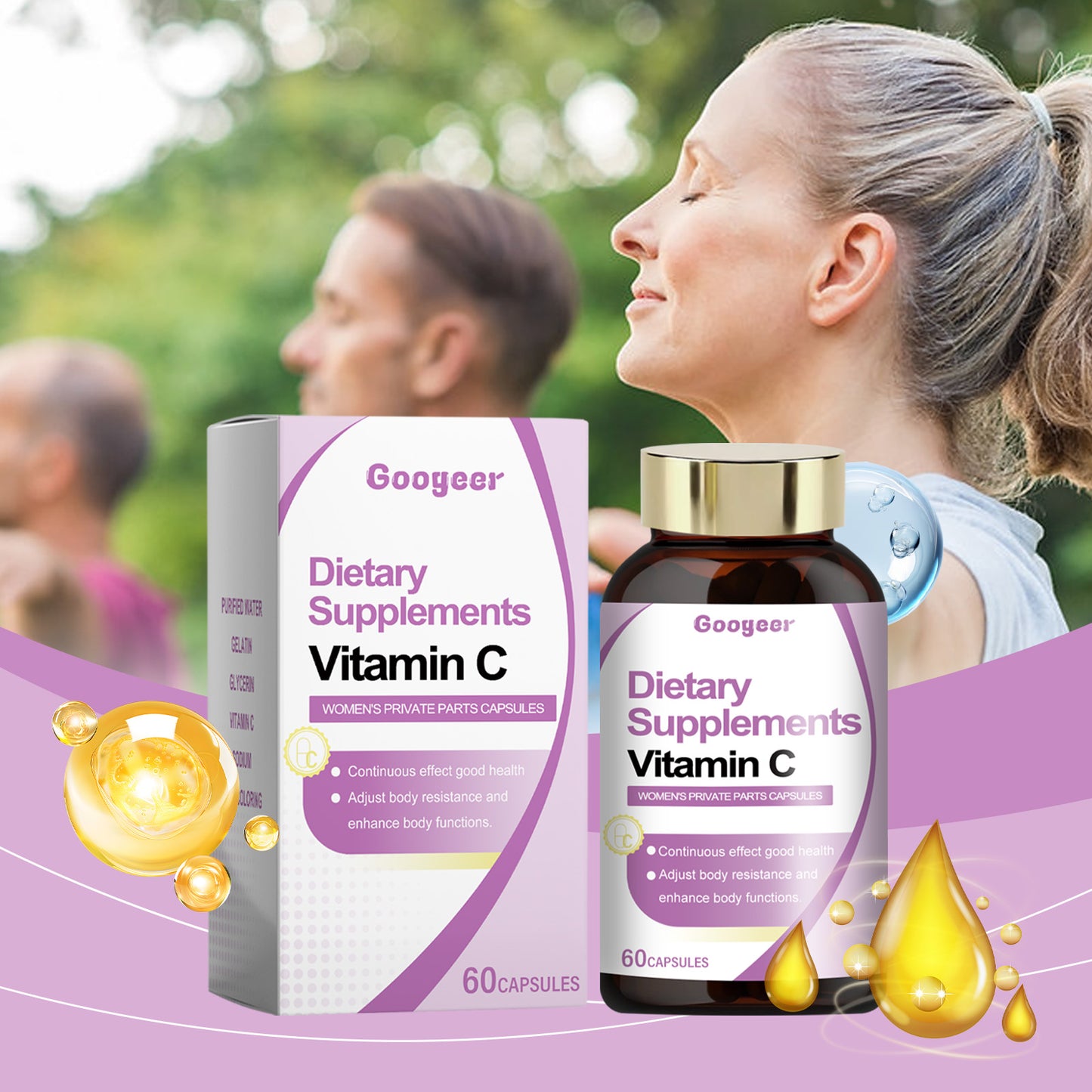 Probiotic supplement capsules for women-H1