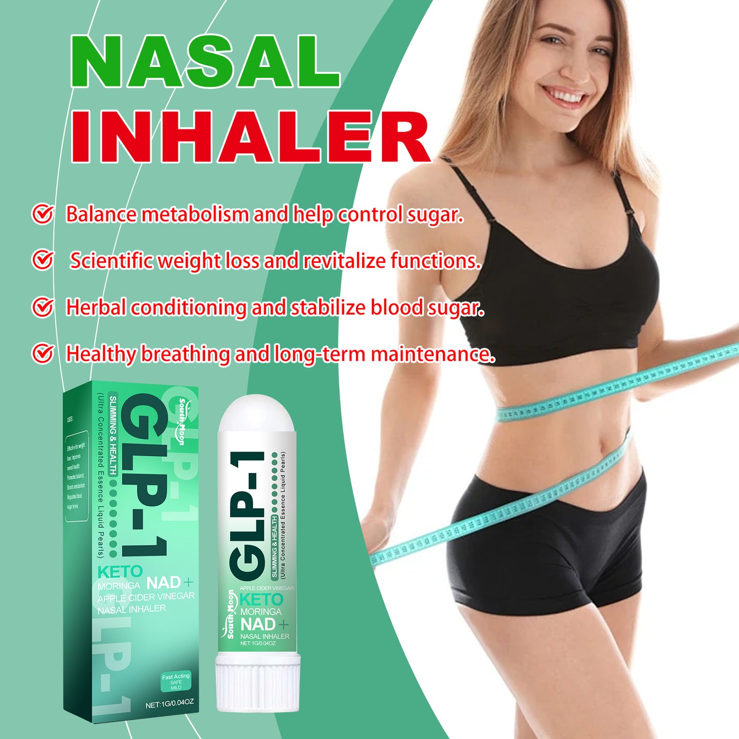 GLP-1 Body Care Nasal Inhaler | Moringa seeds | apple cider vinegar - JSS6
