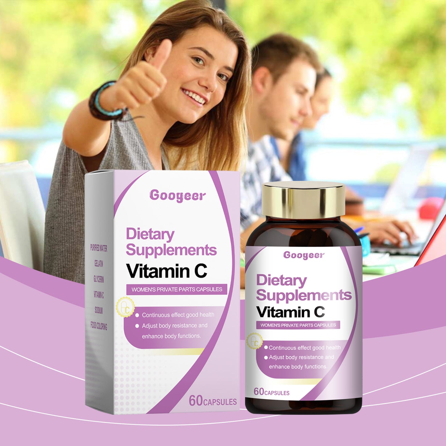 Probiotic supplement capsules for women-H1