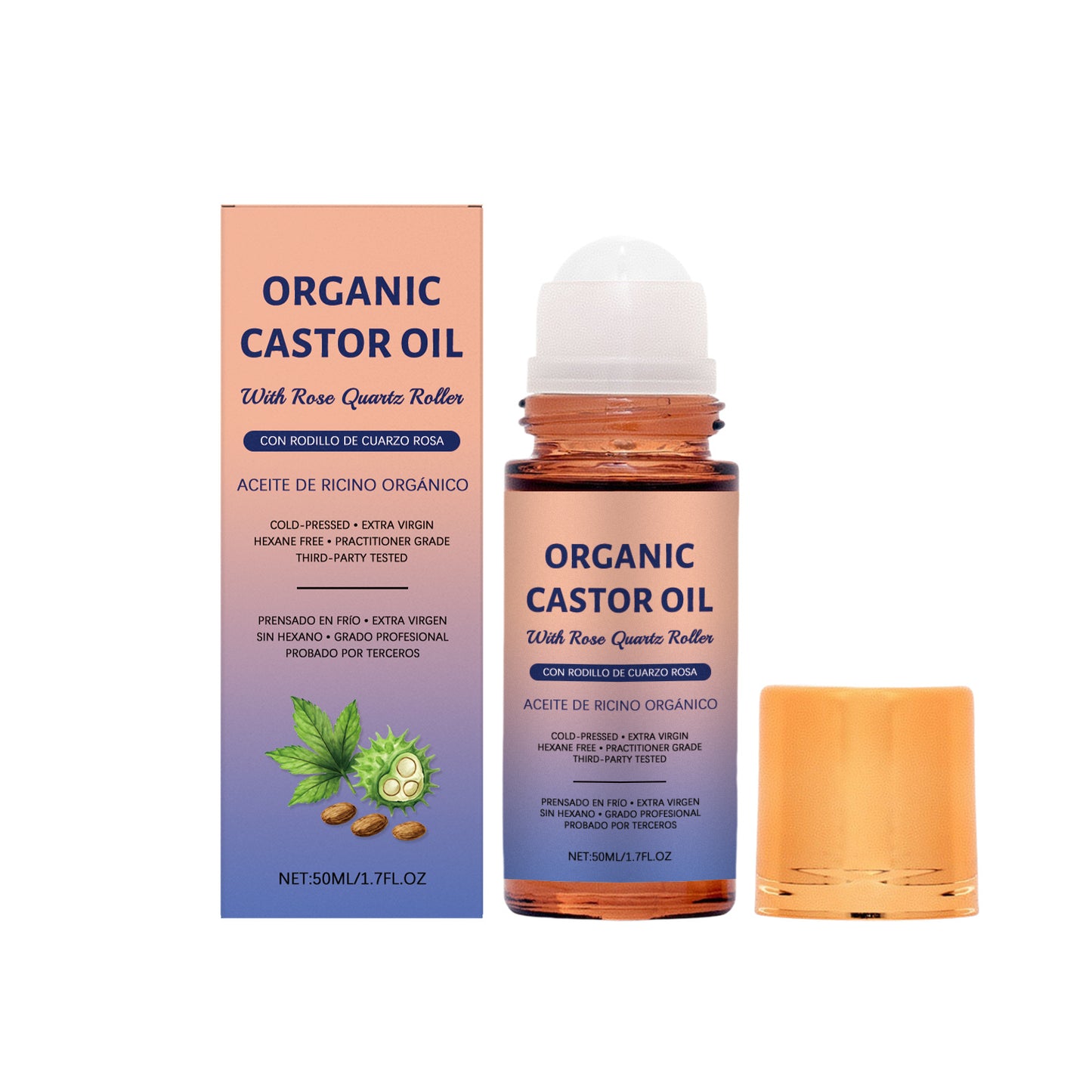 🏆Flash Sale⚡ 50K+ SOLD! Almost Gone-💥Organic Golden Castor Oil Roll - JSS6
