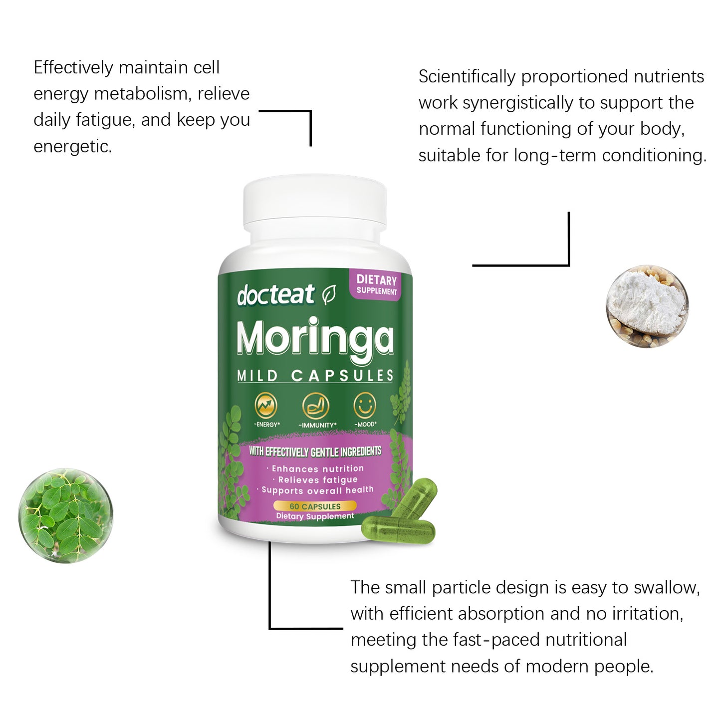 š„Brand-new upgraded versionā” 50K+ SOLD! Almost GonešMoringa Capsules Immune Support - TTA6