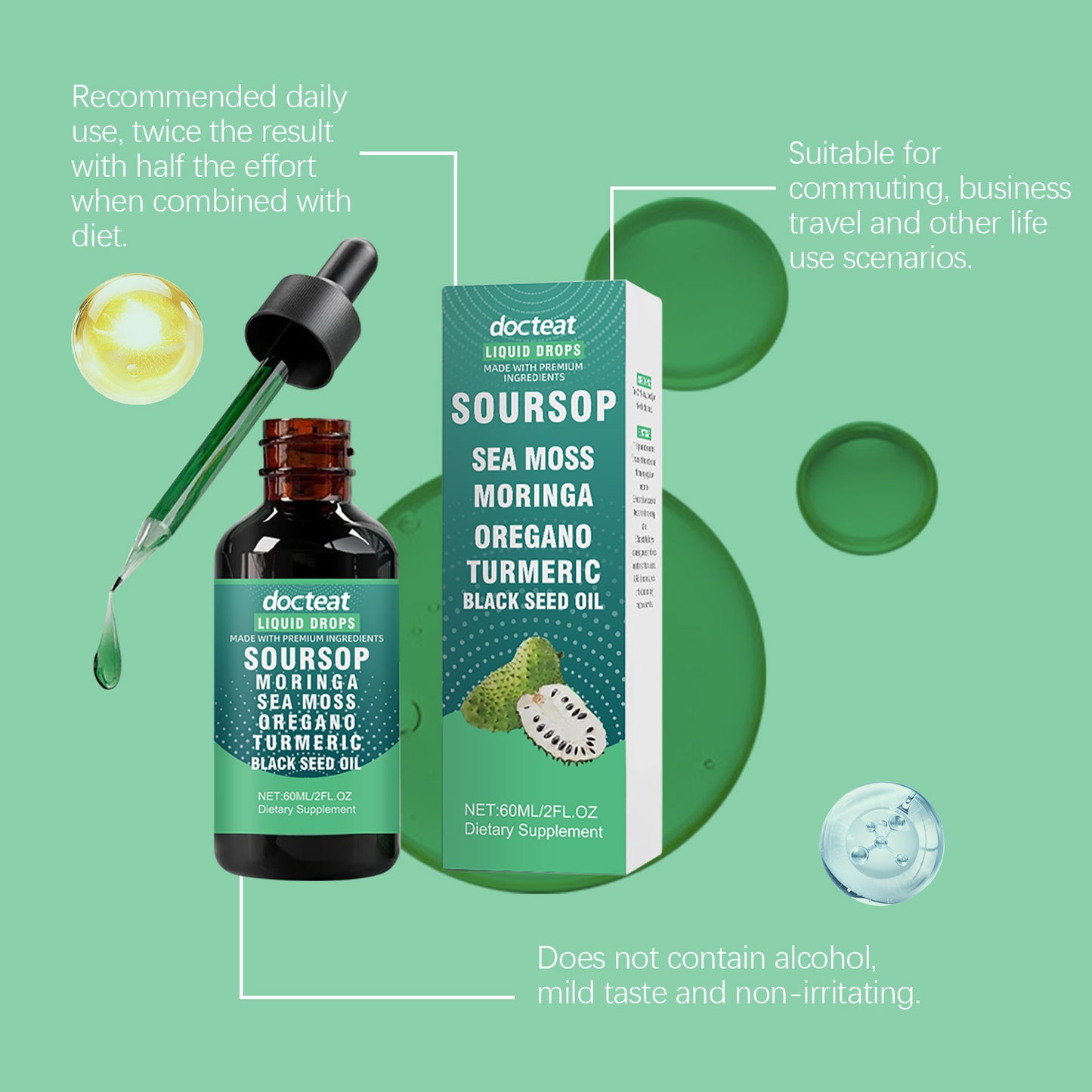 ✨LAST DAY SALE 50% OFF✨Pure Soursop 10 in 1 Liquid Drops Extract-ABB8
