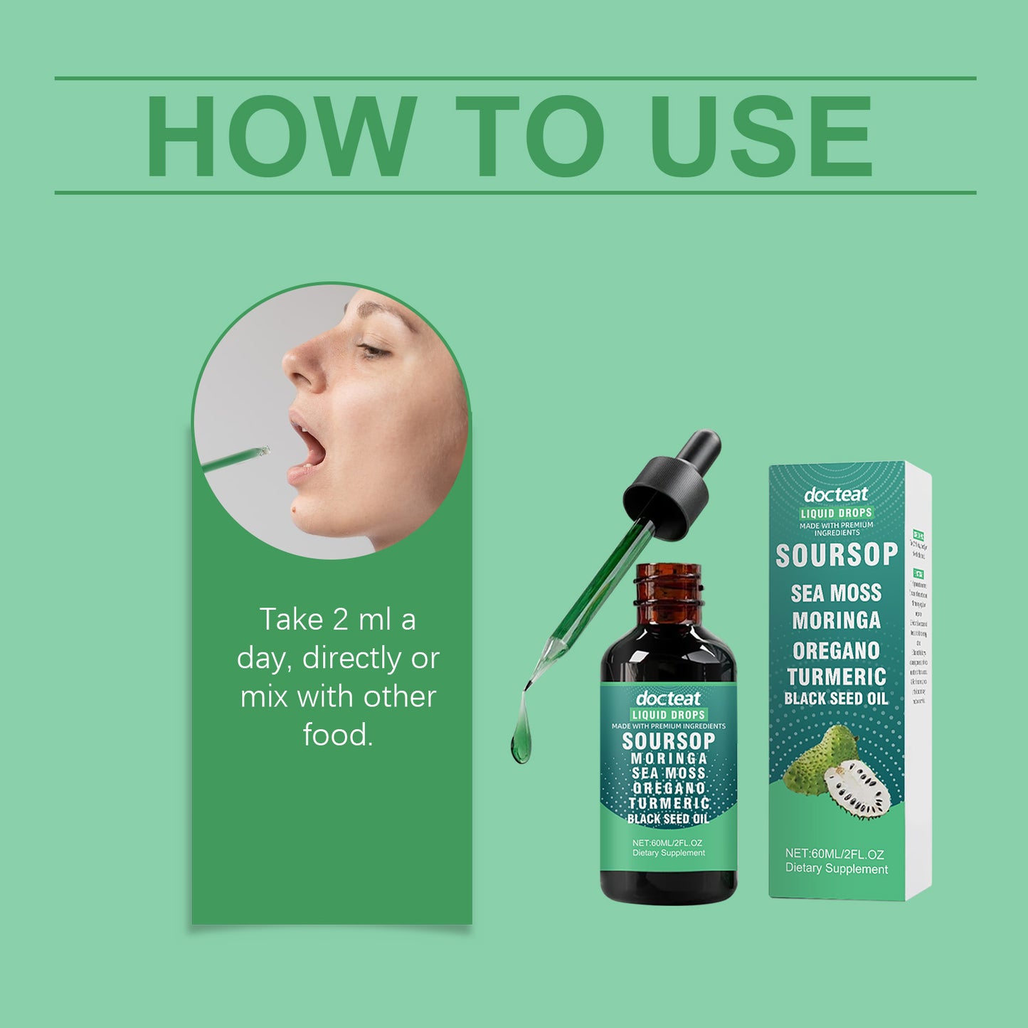 ✨LAST DAY SALE 50% OFF✨Pure Soursop 10 in 1 Liquid Drops Extract-ABB8