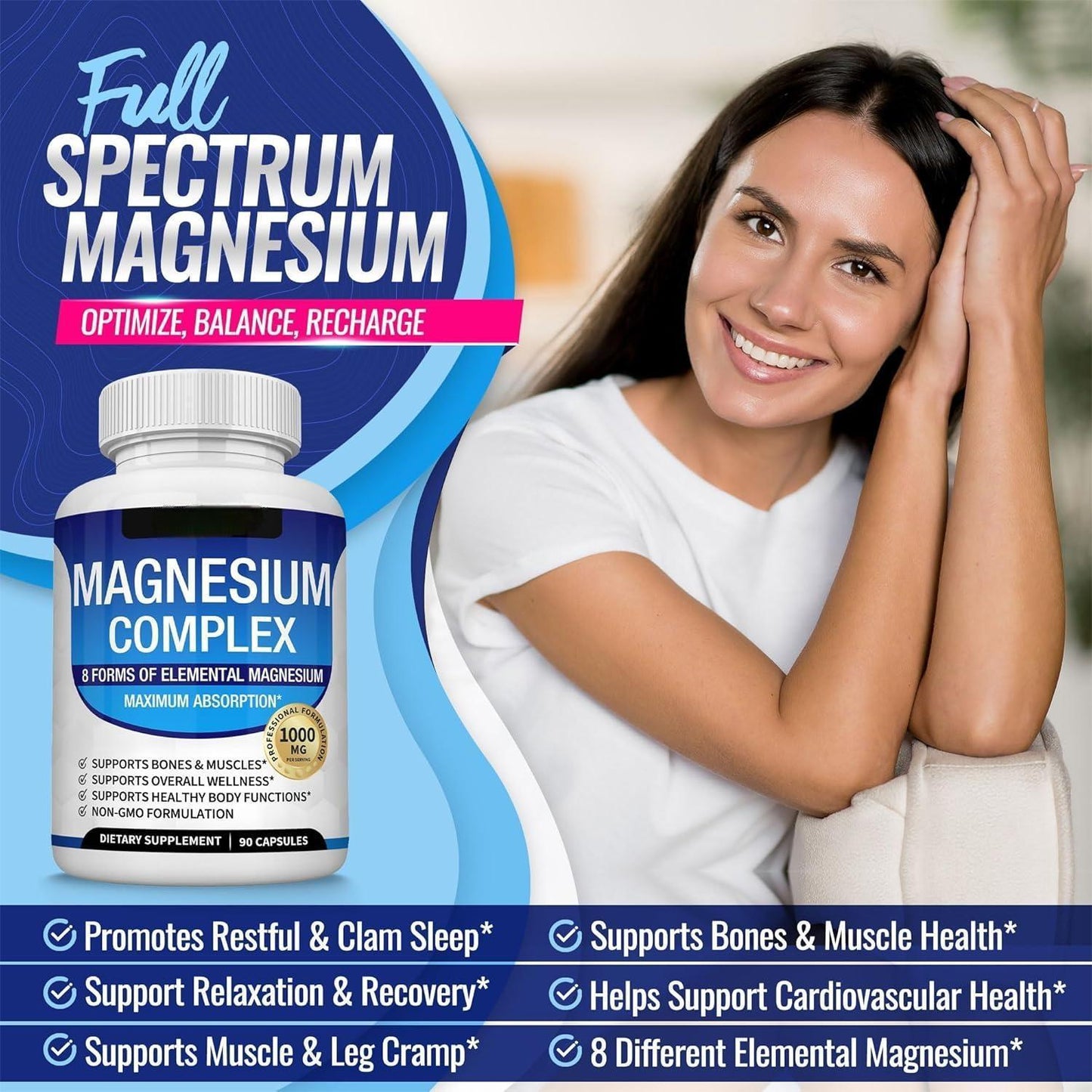 💜LAST DAY - 50% Off💜Magnesium complex 8 - Essential magnesium supplement-HHC8