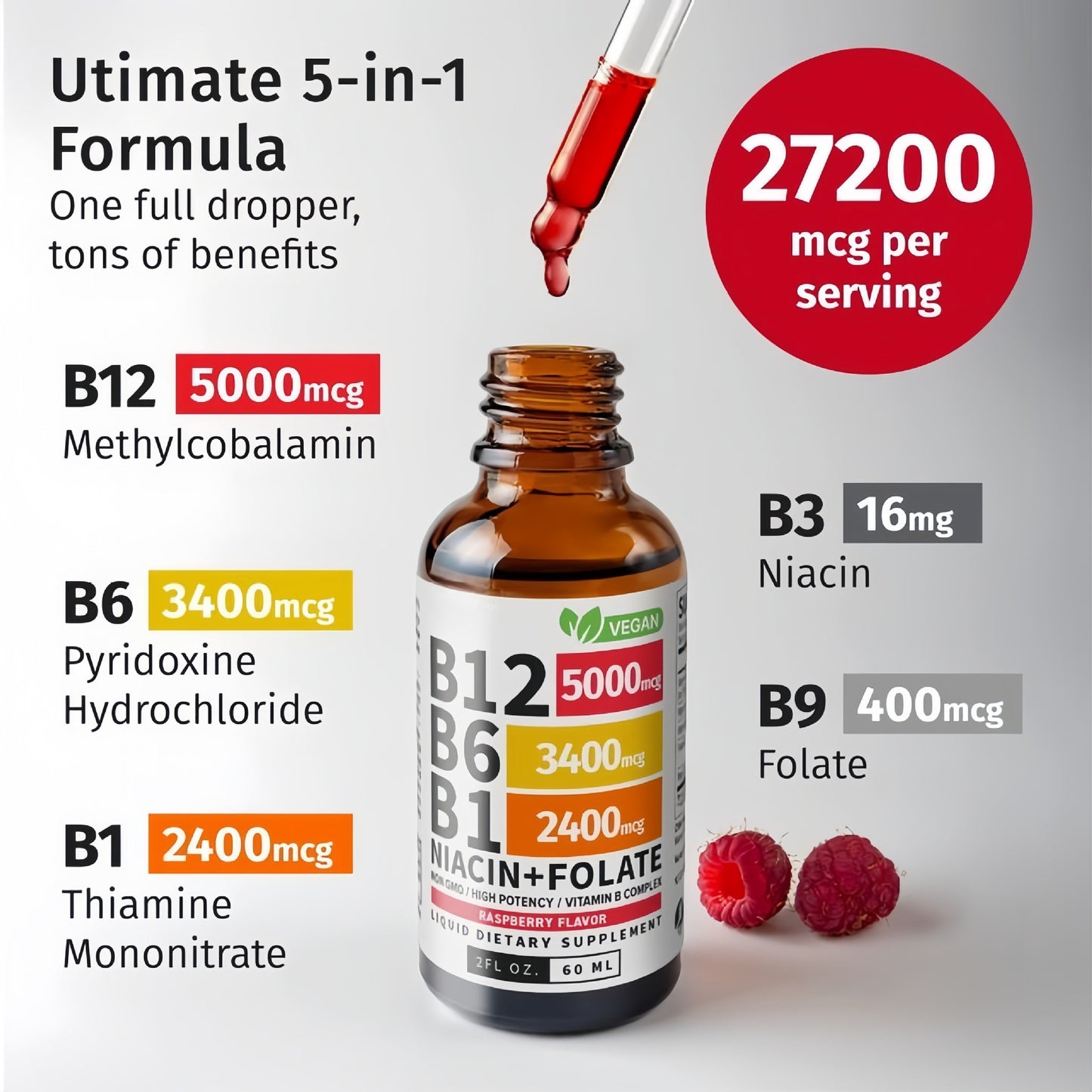 💜 LAST DAY PROMOTION - 50%OFF💜Vitamin B12 Liquid Supplement Drops-TTA6