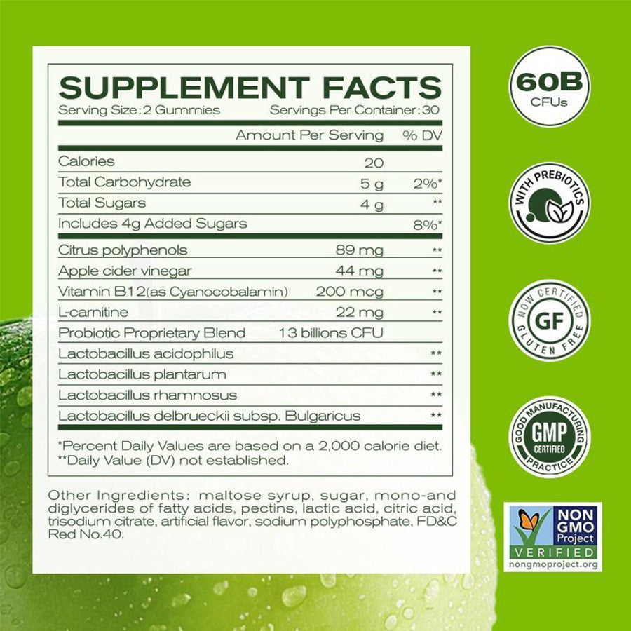 【Last Day Promotion 50% OFF✨】Apple Cider Vinegar Gummies(Supports Digestion, Detox & Cleansing , Dietary Edible Fitness)-TTA6