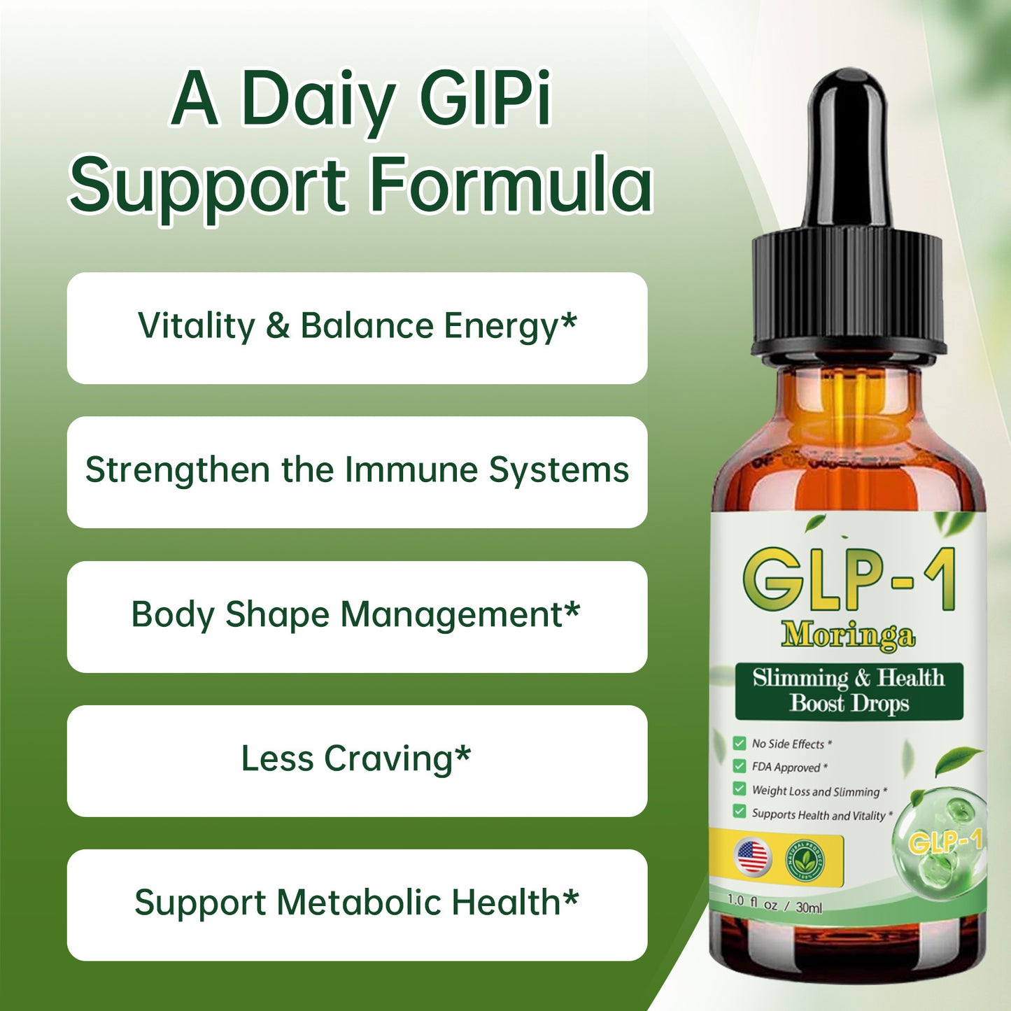 ⭐Up to 50% Off Sitewide!⭐GLP-1 Supplement Liquid Drops (Natural GLP-1 Support Gut and Digestive Health Immune and Energy Support)-TTA6