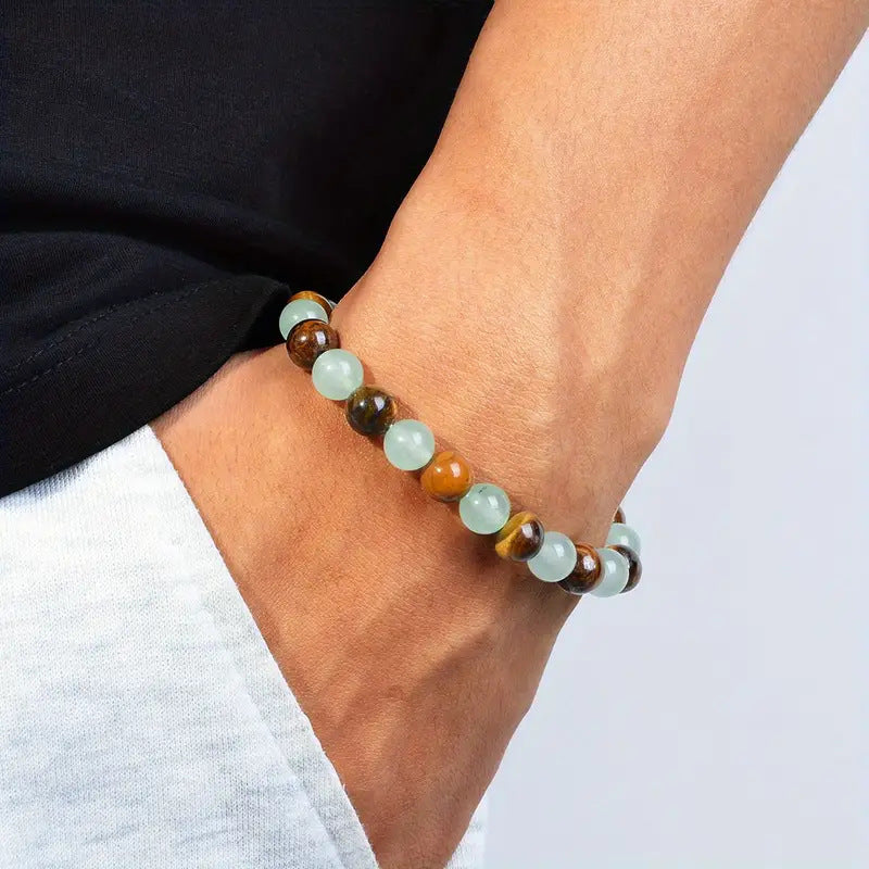 Feng Shui Master-Approved Green Tiger's Eye Bracelet -W18