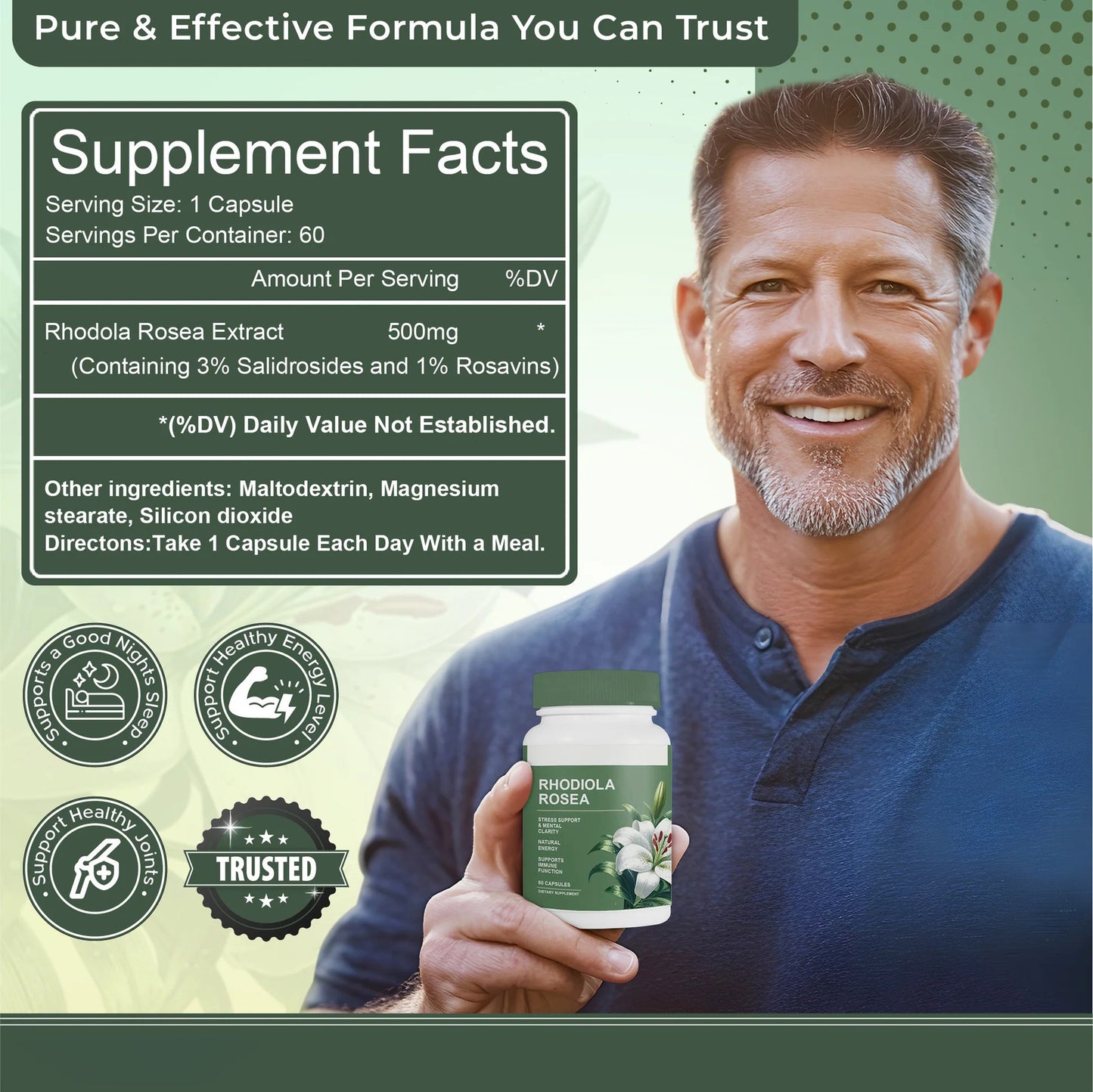 🎯The Lowest Price Ever-50% OFF🎯Rhodiola Rosea Capsules-ABB8