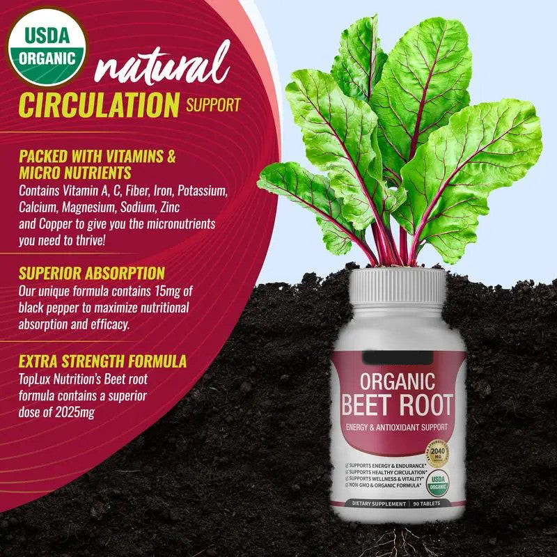 ⚡️LAST DAY - 50% Off⚡️ Nitric Oxide Booster Beetroot Supplement 2040mg-HHC8
