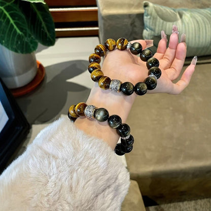Feng Shui Master-Approved Black Obsidian Bracelet-W18