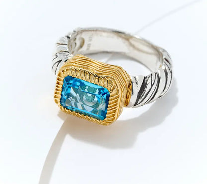 💥Brand-new upgraded version⚡Christian James by Scott Grimes Sterling Silver Gemstone Ring-H1