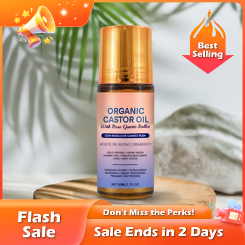🏆Flash Sale⚡ 50K+ SOLD! Almost Gone-💥Organic Golden Castor Oil Roll - JSS6