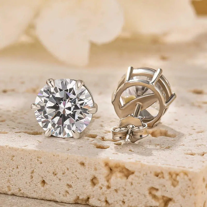🏆Flash Sale⚡ 50K+ SOLD!🔥-Jewelry 925 Sterling Silver 2.0ct 8mm Round Cut-H1