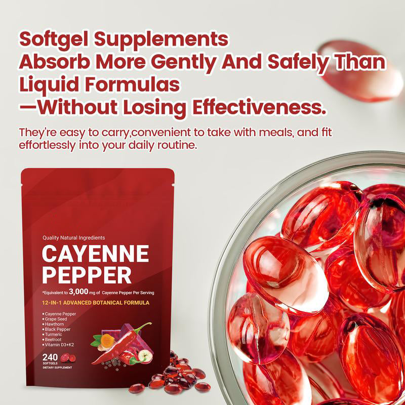⚡Flash-Sale⚡50k-sold⚡ Cayenne Pepper Softgels Supplement-GD