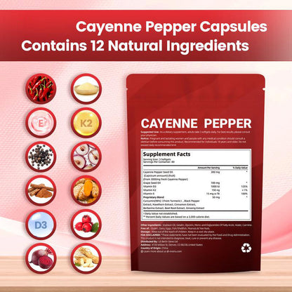 ⚡Flash-Sale⚡50k-sold⚡ Cayenne Pepper Softgels Supplement-GD