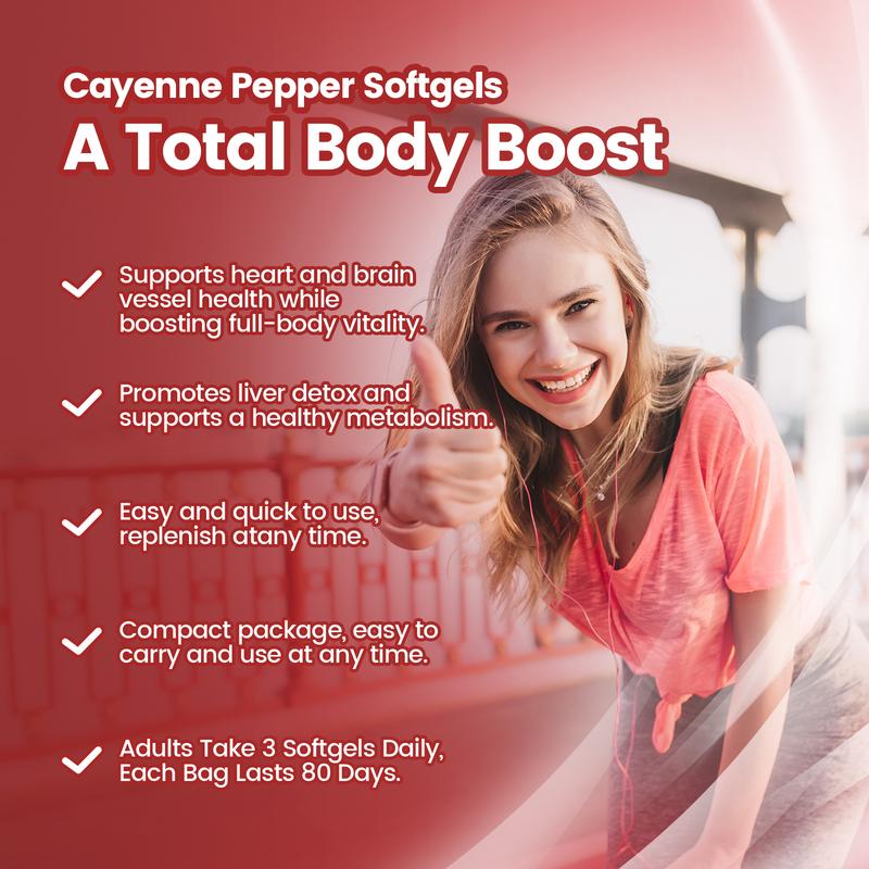 ⚡Flash-Sale⚡50k-sold⚡ Cayenne Pepper Softgels Supplement-GD