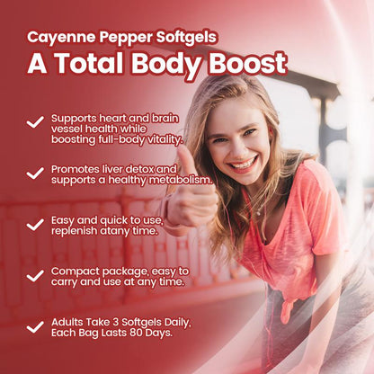 ⚡Flash-Sale⚡50k-sold⚡ Cayenne Pepper Softgels Supplement-GD