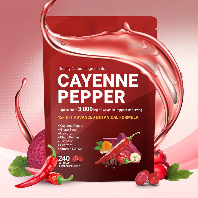 ⚡Flash-Sale⚡50k-sold⚡ Cayenne Pepper Softgels Supplement-GD