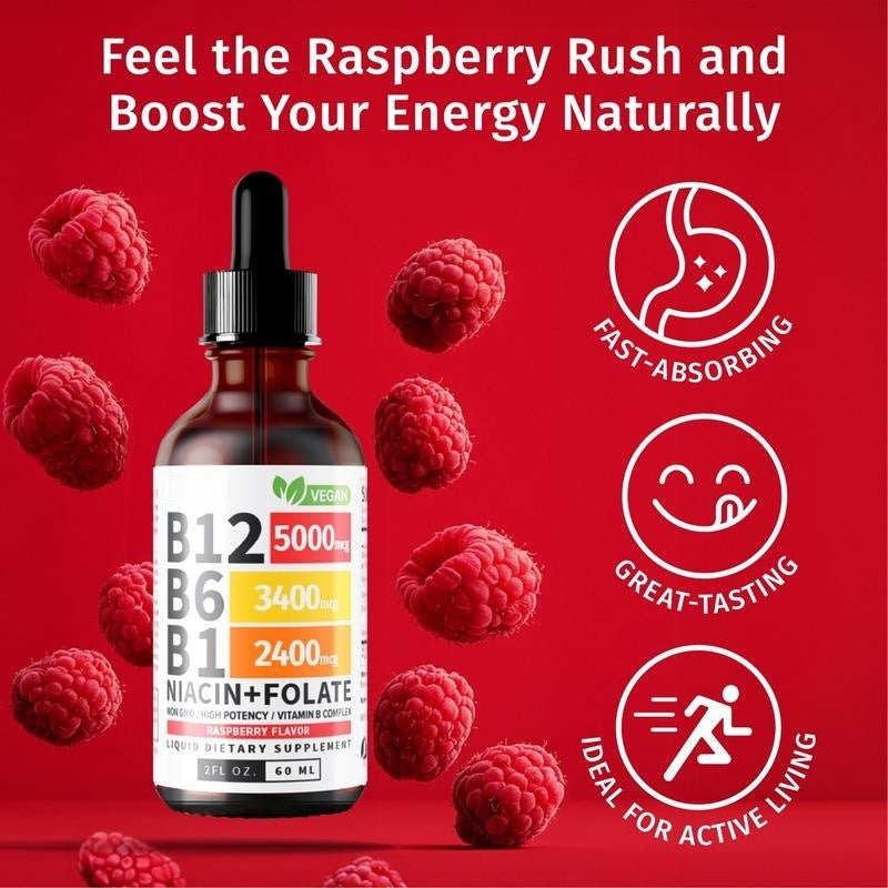 💜 LAST DAY PROMOTION - 50%OFF💜Vitamin B12 Liquid Supplement Drops-TTA6