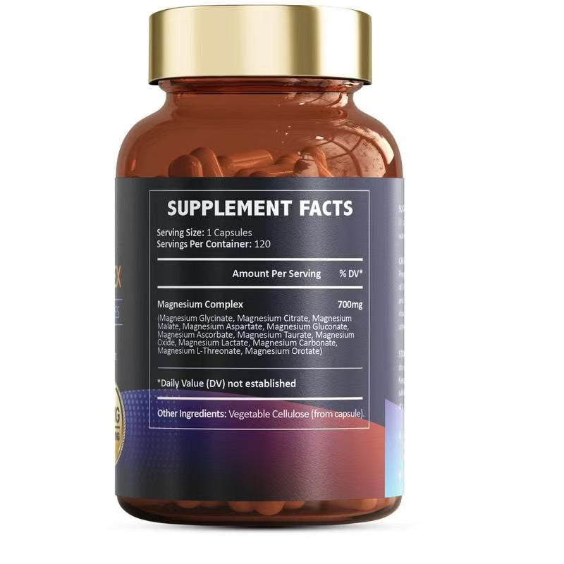 【Last Day Promotion 50% OFF🔥】12-in-1 Magnesium Complex 700mg（Vegan Capsules for Muscle, Heart, and Relaxation Support）-TTA6