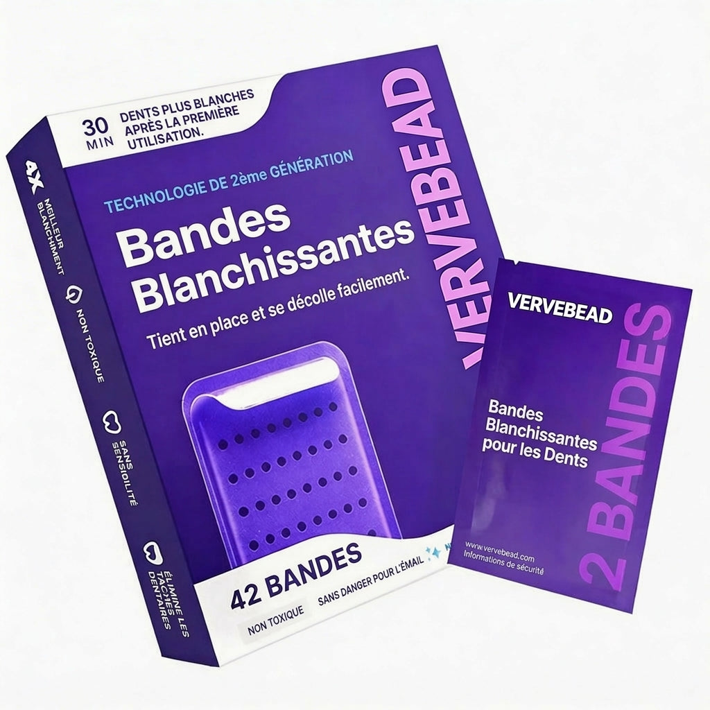 60% DE RÉDUCTION DERNIER JOUR ! - VERVEBEAD Purple Teeth Whitening Strips™ - A926