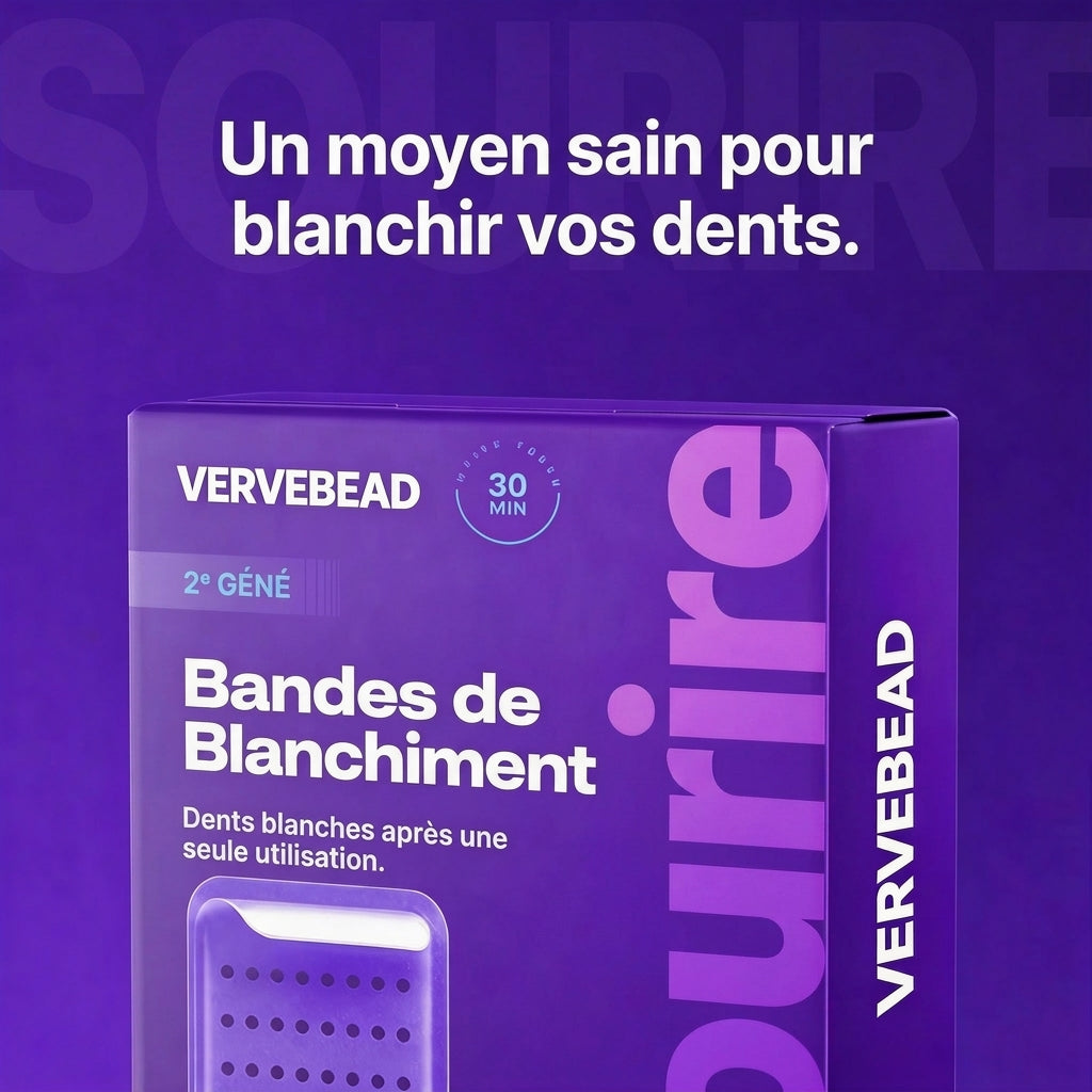 60% DE RÉDUCTION DERNIER JOUR ! - VERVEBEAD Purple Teeth Whitening Strips™ - A926