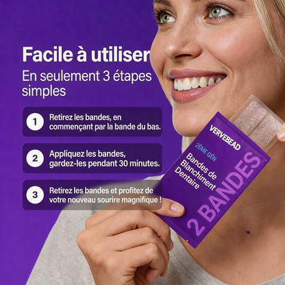 60% DE RÉDUCTION DERNIER JOUR ! - VERVEBEAD Purple Teeth Whitening Strips™ - A926