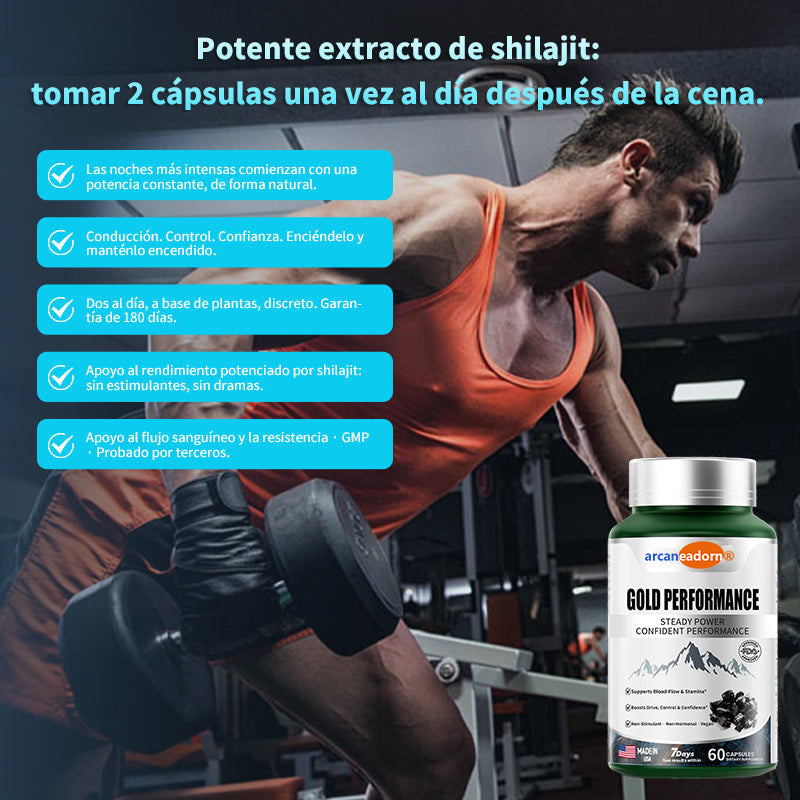 Arcaneador Caps de Rendimento Gold: Recupera Confianza, Vigor and 30 Days-888